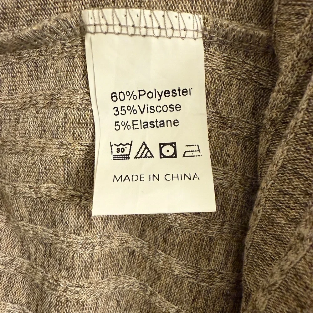 Women’s V-Neck Long Sleeve Knitted Tie Dress - Picture 8 of 9